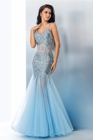 Reißverschluss Ärmelloses Meerjungfrau Stil Bezauberndes Ballkleid mit Pailletten - Bild 5