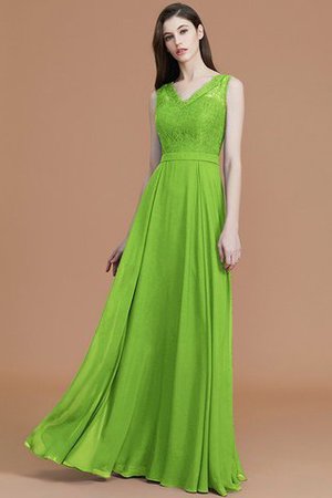 A Linie Prinzessin Normale Taille Ärmelloses Bodenlanges Brautjungfernkleid - Bild 20
