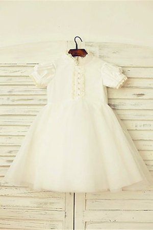 Abito da Cerimonia Bambini A-Line Lupetto Principessa Sotto Ginocchio Cerniera - Foto 2