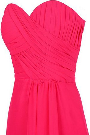 Robe demoiselle d'honneur naturel avec chiffon a-ligne col en forme de cœur - Photo 5