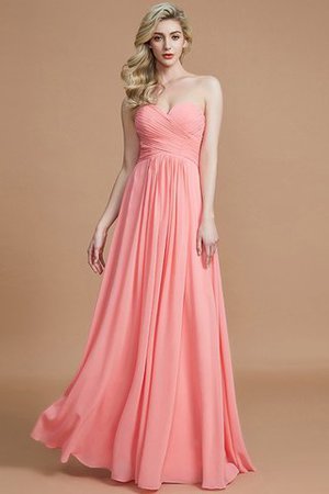 Natürliche Taile Prinzessin Bodenlanges Brautjungfernkleid ohne Ärmeln mit Herz-Ausschnitt - Bild 33