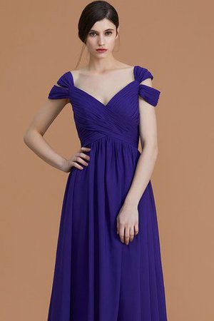 Robe demoiselle d'honneur de princesse avec chiffon ruché epaule nue ligne a - Photo 5