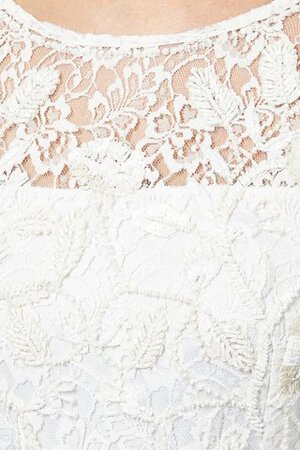 Robe de mariée romantique simple collant jusqu'au sol encolure ronde - Photo 3