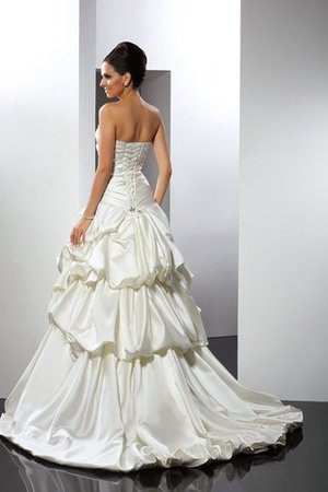 Robe de mariée vintage manche nulle de mode de bal avec lacets de traîne longue - Photo 2
