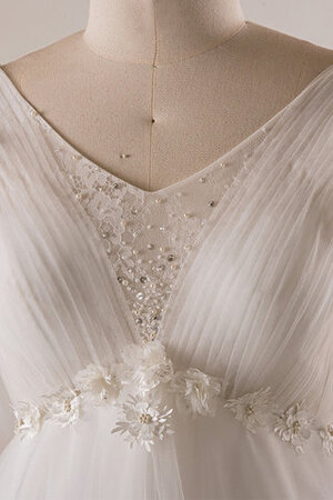 Robe de mariée frappant v encolure en satin lache spécial - Photo 5