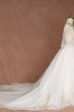 Robe de mariée en salle en 3/4 manche avec décoration dentelle grosses soldes cordon - Photo 3