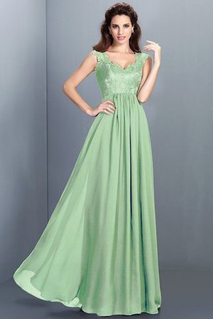 Robe demoiselle d'honneur longue naturel manche nulle jusqu'au sol de princesse - Photo 25