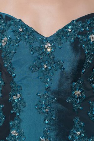 Robe de quinceanera de mode de bal ample avec lacets decoration en fleur bandouliere spaghetti - Photo 7