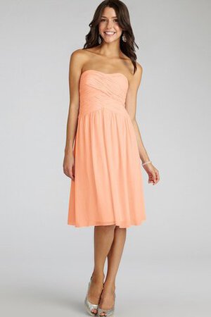 Abito da Damigella con Criss-cross senza spalline in Chiffon con Increspato Corto - Foto 20