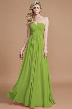 Natürliche Taile Prinzessin Bodenlanges Brautjungfernkleid ohne Ärmeln mit Herz-Ausschnitt - Bild 19