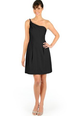 Vestido de Dama de Honor de Corte-A de Un sólo hombro de Corto con Bolsillos - Foto 3