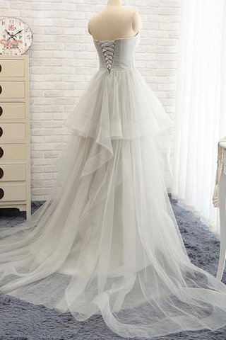 Robe de mariée col u profond en tulle avec perle a-ligne col en forme de cœur - Photo 2