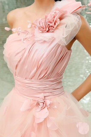 Robe de quinceanera d'épaule asymétrique avec fleurs en tulle - Photo 4