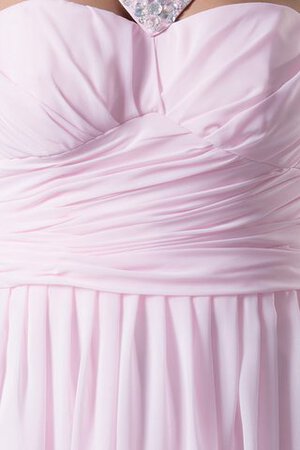 Robe de soirée longue plissé en chiffon entrecroisé avec perle - Photo 4