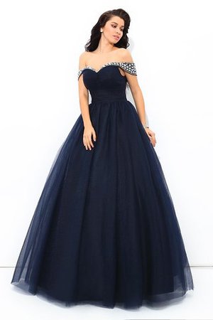 Reißverschluss Duchesse-Linie Normale Taille Anständiges Quinceanera Kleid mit Perlen - Bild 5