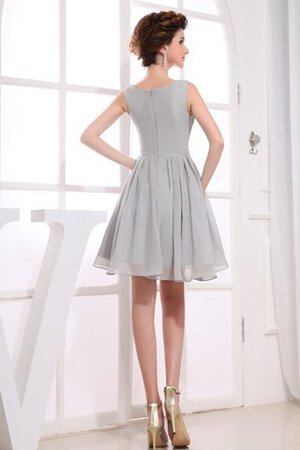 Robe demoiselle d'honneur simple courte informel avec sans manches fermeutre eclair - Photo 7