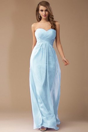 Empire Taille Ärmelloses Enges Chiffon Bodenlanges Brautjungfernkleid - Bild 17