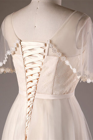 Abito da sposa moda con fusciacca mini al ginocchio naturale formale e informale - Foto 5