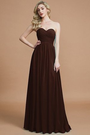 Herz-Ausschnitt Chiffon Ärmelloses Normale Taille Brautjungfernkleid mit hoher Tailler - Bild 12