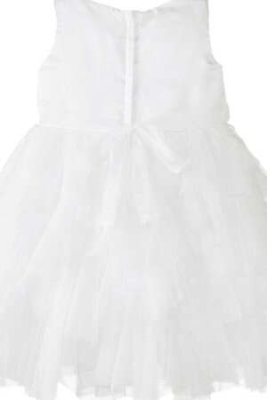 Robe de cortège enfant avec fleurs avec nœud ligne a textile en tulle manche nulle - Photo 2