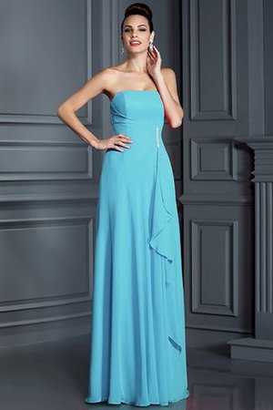 Robe demoiselle d'honneur manche nulle a-ligne en chiffon avec zip de princesse - Photo 3