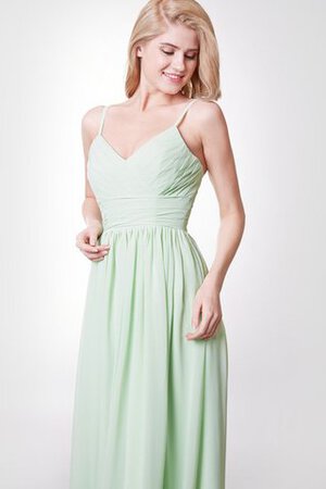 Sencillo Vestido de Dama de Honor de Corte-A de Volantes Adorno de Plisado de Cremallera - Foto 5