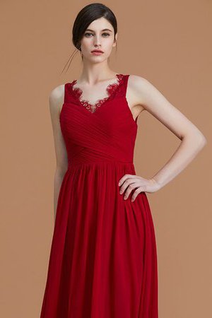 Robe demoiselle d'honneur jusqu'au sol avec zip en chiffon ligne a - Photo 4