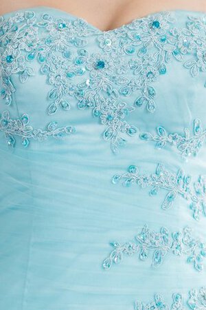 A Linie Ärmelloses Duchesse-Linie Jugendweihekleid aus Tüll mit Perlen - Bild 4