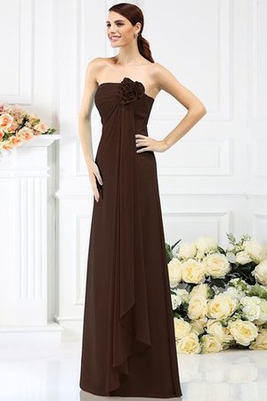 Robe demoiselle d'honneur longue avec fleurs avec chiffon de bustier ligne a - Photo 7