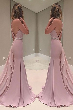 Beliebt Sweep Train Meerjungfrau Stil Chiffon Abendkleid mit Einem Schulter - Bild 2