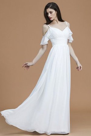 Normale Taille Prinzessin Spaghetti Träger A Linie Bodenlanges Brautjungfernkleid - Bild 6