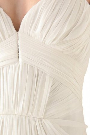 Empire Ärmellos drapiertes informelles Brautkleid mit Reißverschluss mit offenen Rücken - Bild 4