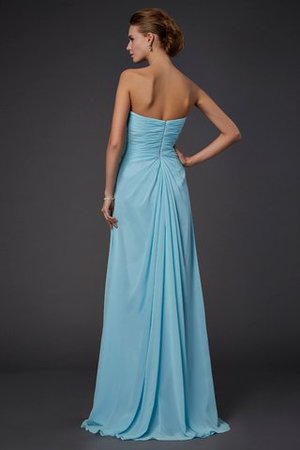 Reißverschluss Normale Taille Sittsames Abendkleid aus Chiffon ohne Ärmeln - Bild 2