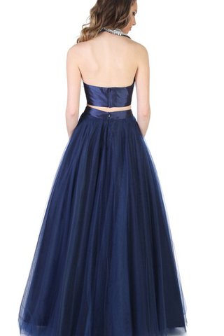Robe de bal plissage distinguee a-ligne en tulle en satin - Photo 2