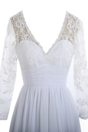 Formal Vestido de Novia en Encaje de Recatado de Lujoso de Largo - Foto 2