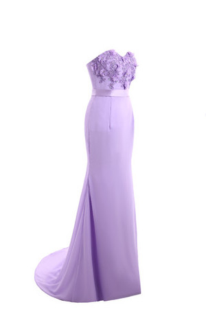 Vestido de Dama de Honor de Corte Recto de Corte princesa de Cristal de Columpio - Foto 4