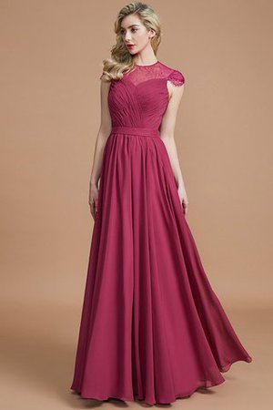 Vestido de Dama de Honor de Corte princesa de Corte-A en Gasa de Escote redondo - Foto 3