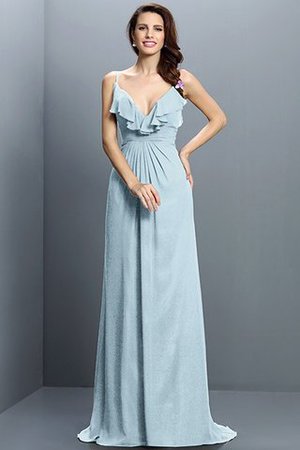 Vestido de Dama de Honor de Corte-A de Corte princesa de Cremallera de Plisado - Foto 18