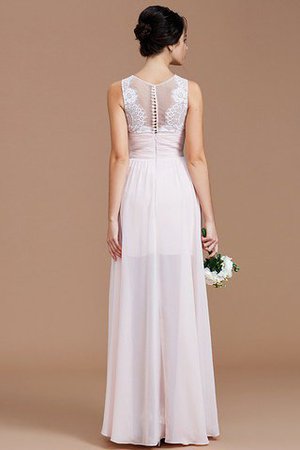 Robe demoiselle d'honneur naturel en chiffon avec zip de princesse au niveau de cou - Photo 36
