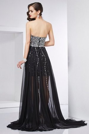 Prinzessin A-Linie Chiffon Perlenbesetztes Anständiges Abendkleid - Bild 2