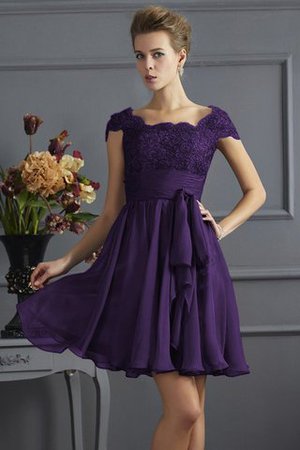 A-Linie Normale Taille Prinzessin Chiffon Brautjungfernkleid mit Bordüre - Bild 13