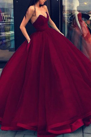 Ärmellos Herz-Ausschnitt Bezaubernd Duchesse-Linie Bodenlanges Abendkleid - Bild 1