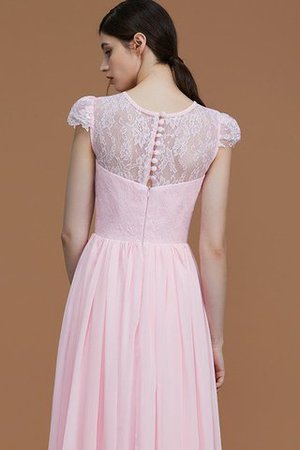 A-Linie Normale Taille Reißverschluss Bodenlanges Brautjungfernkleid mit Bordüre - Bild 7