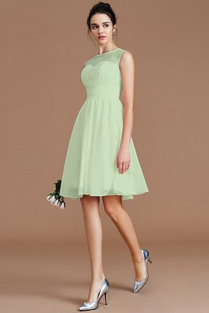 Chiffon A Linie Normale Taille Herz-Ausschnitt Mini Brautjungfernkleid - Bild 31