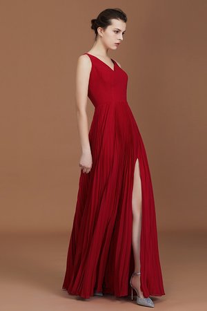 Herrlich A-Line Normale Taille Bodenlanges Brautjungfernkleid aus Chiffon - Bild 1