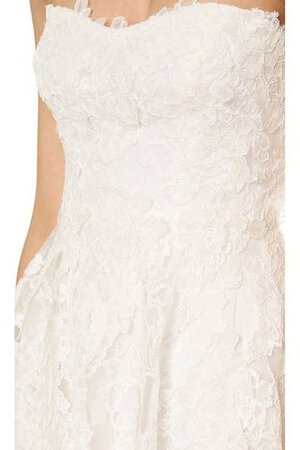 Normale Taille A-Linie Ärmelloses rückenfreies kurzes Brautkleid mit Reißverschluss - Bild 4
