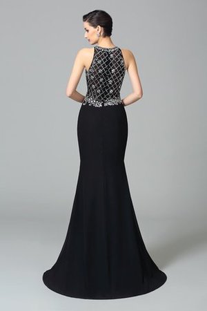 Meerjungfrau Stil Juwel Ausschnitt Chiffon Anständiges Ballkleid mit Reißverschluss - Bild 2