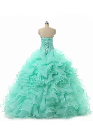 A-Linie Duchesse-Linie gerüschtes Tüll Quinceanera Kleid mit gekappten Ärmeln mit Bordüre - Bild 2