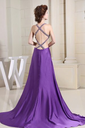Schlüsselloch Rücken A-Linie Neckholder Juwel Ausschnitt langes Abendkleid - Bild 9