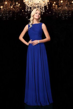 Vestido de Noche de Corte-A en Gasa de Sin mangas de Hasta el suelo de Barco - Foto 1